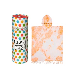 Poncho Laguna Neon Tie-Dye 100 x 180 cm – Orange