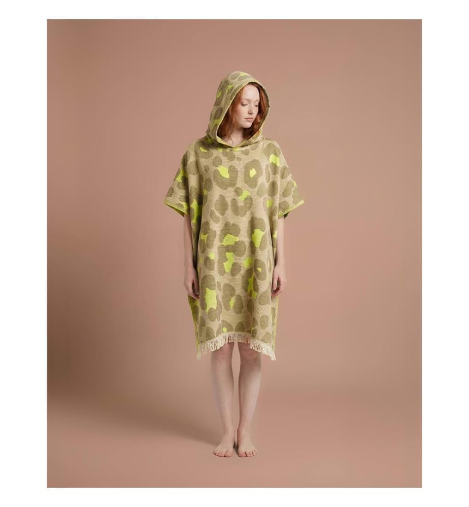 Poncho Neon Safari 100 x 180 cm – Grau
