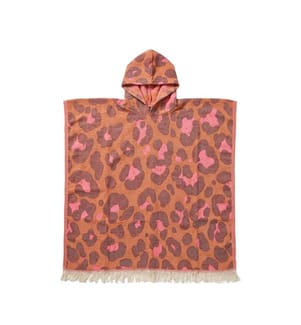 Poncho „Neon Safari“, 100 x 180 cm – Rosa