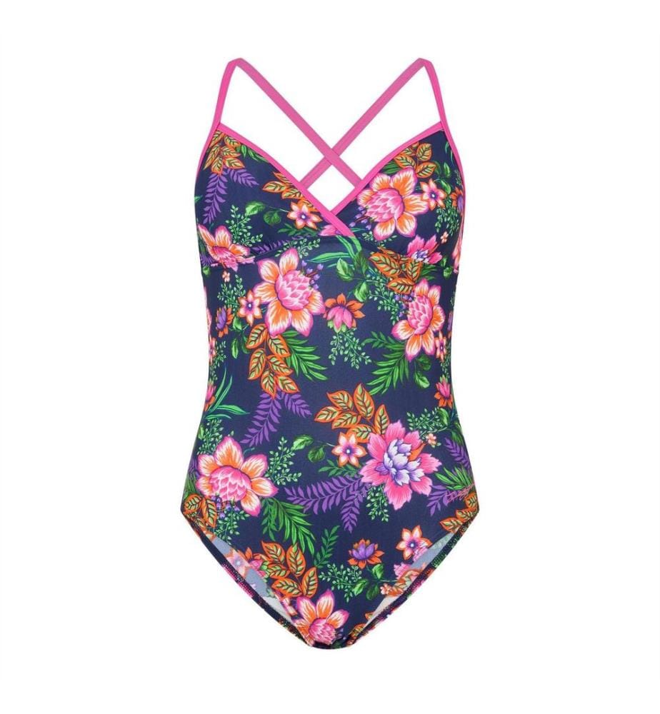 Zoggs Costume da Bagno Intero Floreale Bretelle Donna