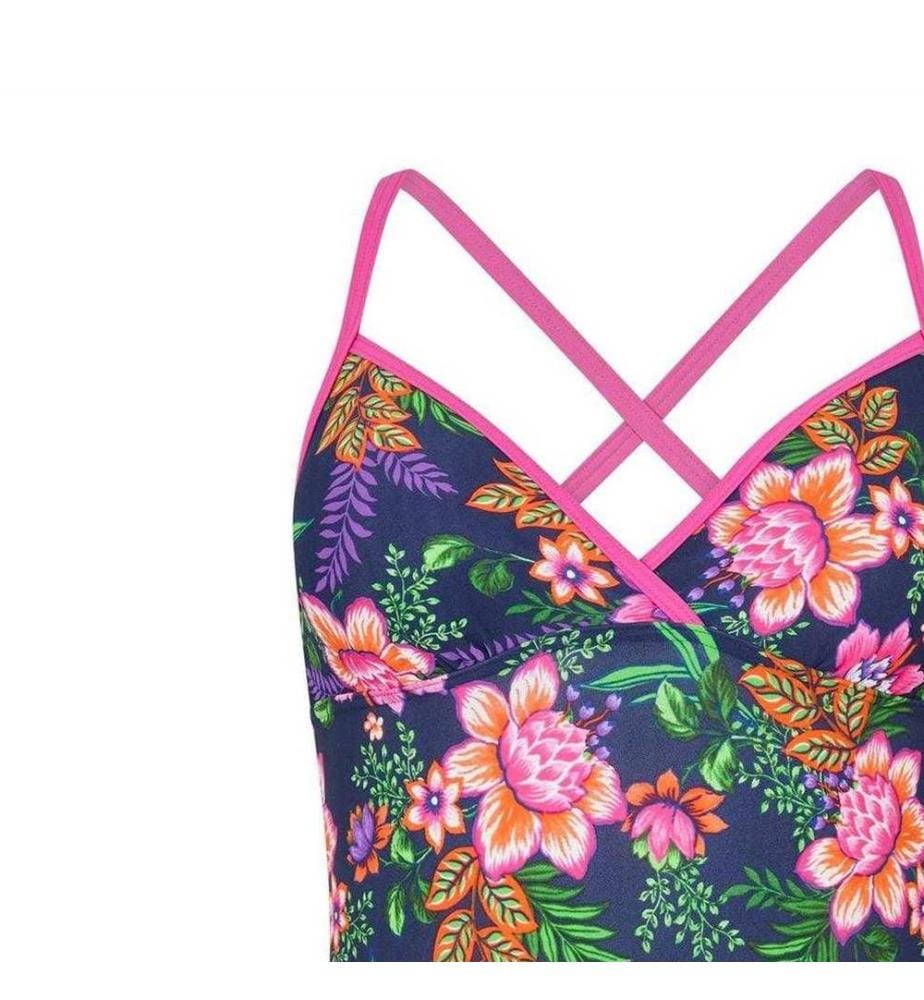 Zoggs Costume da Bagno Intero Floreale Bretelle Donna