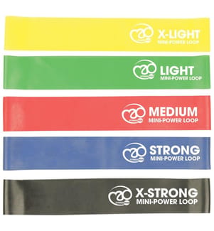 Fitness Mad - Widerstandsband "Mini Power" , Set (5er-Pack)