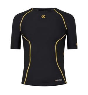 Skins Mens A200 Contrast Detail Short-Sleeved Base Layer Top