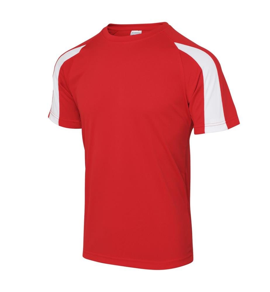 Just Cool Mens Contrast Cool Sports Plain T-Shirt