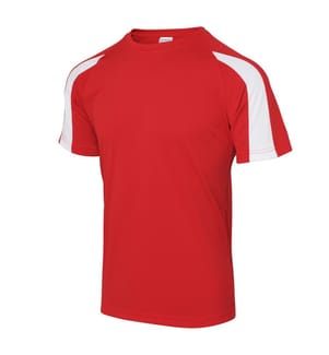 Just Cool Mens Contrast Cool Sports Plain T-Shirt