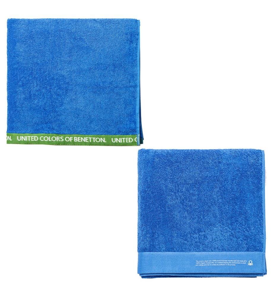 Set of 2 Towels: 90 x 150 cm and 90 x 160 cm - Blue