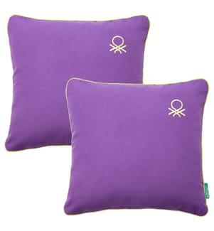 2er-Set Kissen 45 x 45 cm – Violett
