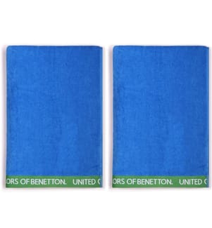 Set of 2 Beach Towels, 90 x 160 cm - Blue