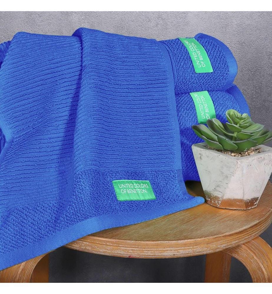 Set of 4 Towels - Green, Gray, Dark Gray, and Beige