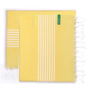 Set of 2 Bath Towels, 80 x 165 cm - Yellow