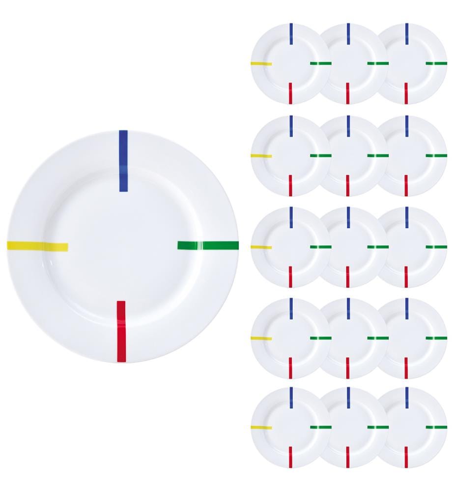 16er-Set flache Teller