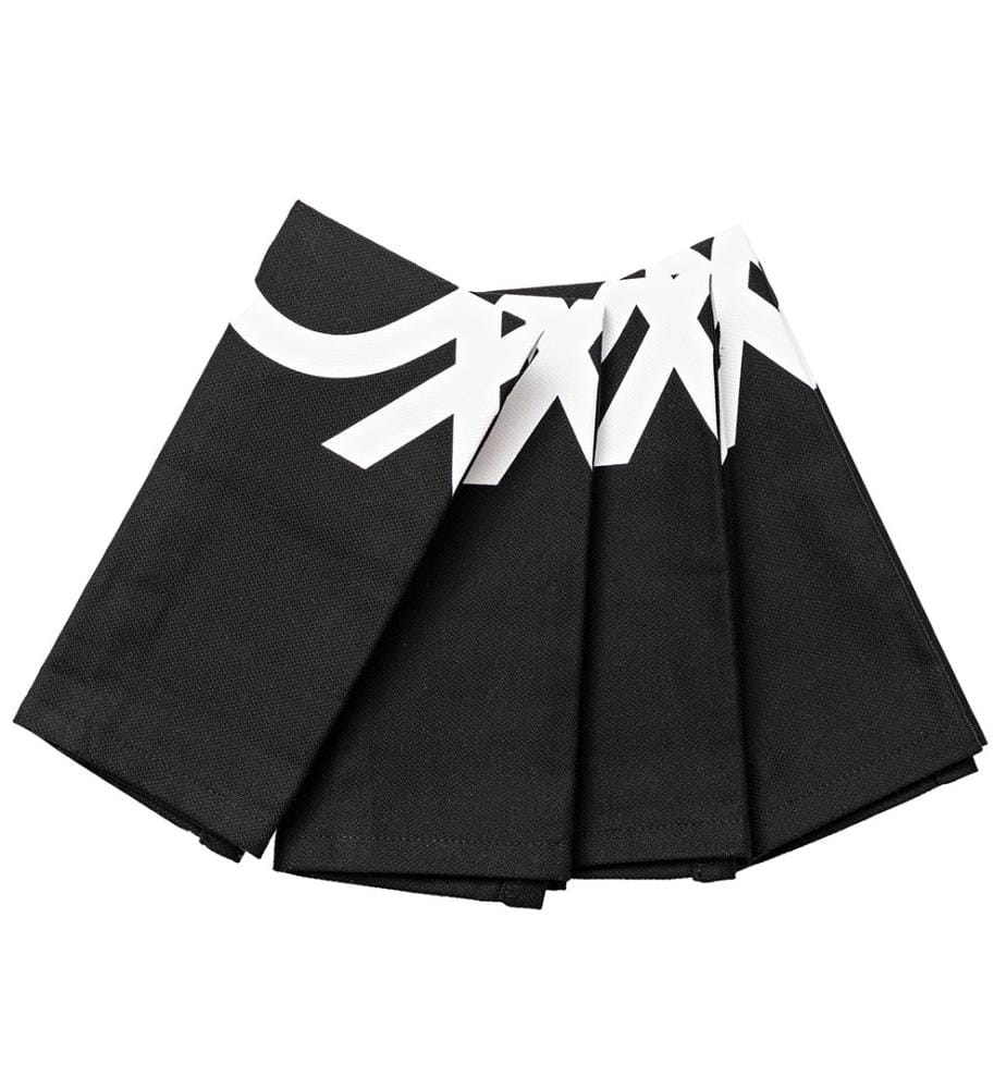 4er-Set Tischsets, 45 x 30 cm – Schwarz-Weiss