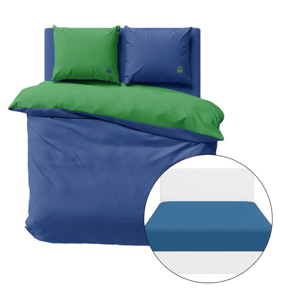 Bettwäschegarnitur 150 cm – Grün und Blau