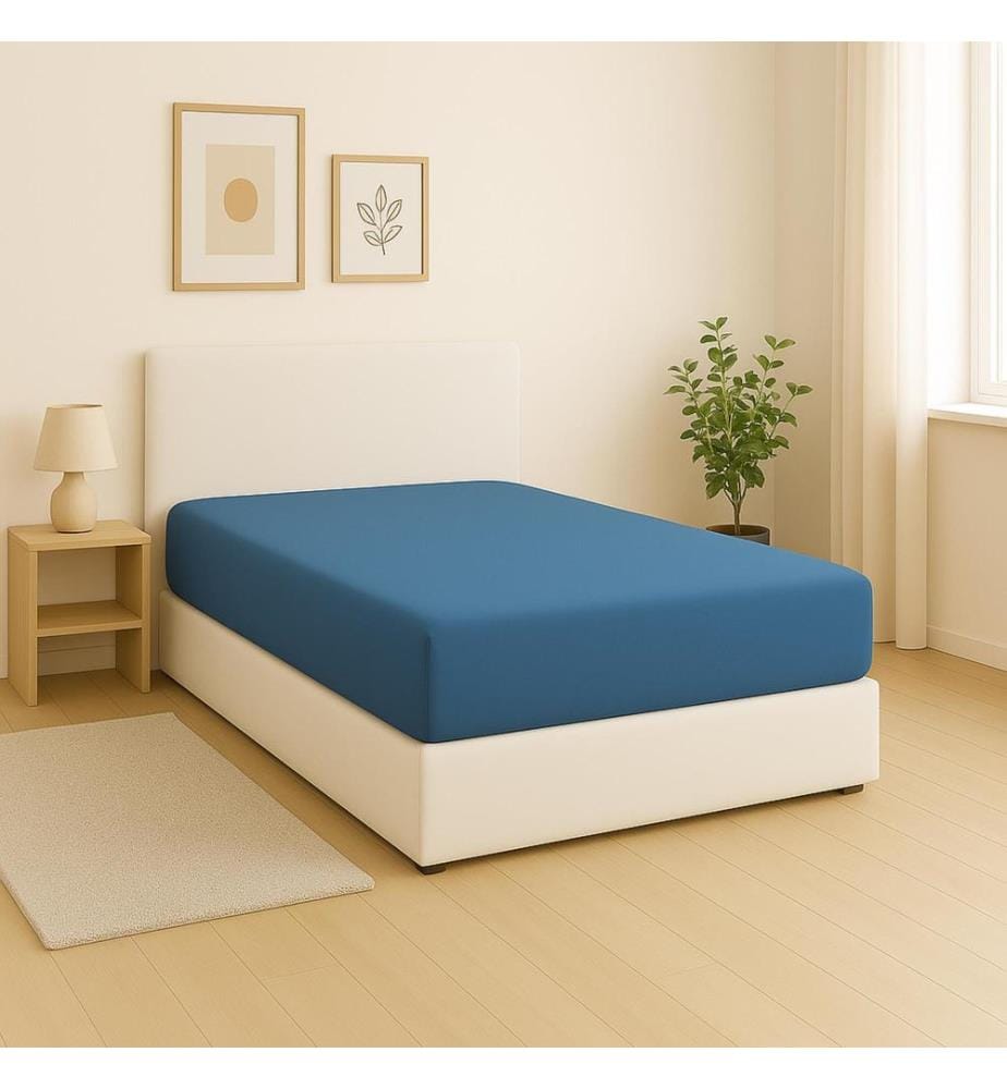 Fitted Sheet 200 x 200 + 30 cm - Blue