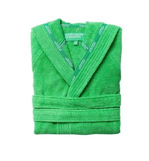 Bademantel mit Kapuze M/L – Grün