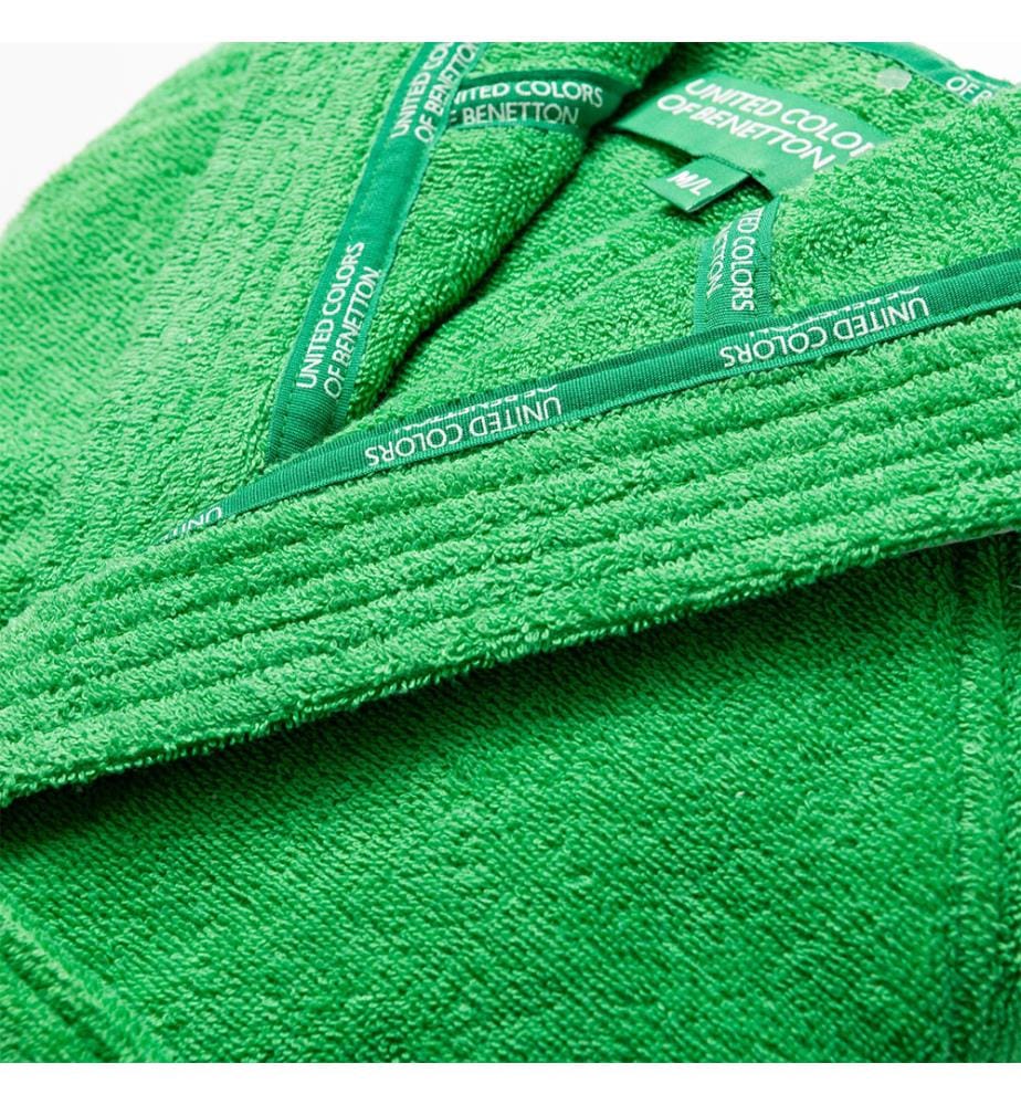Bademantel mit Kapuze M/L – Grün