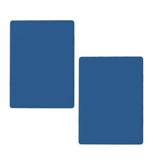 2er-Set Spannbettlaken 160 x 200 + 30 cm – Blau