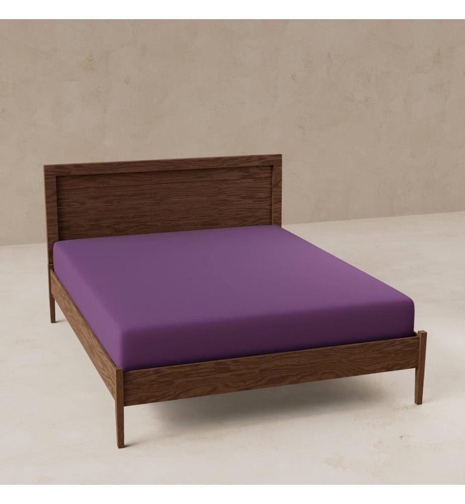 2er-Set Spannbettlaken 160 x 200 + 30 cm – Violett