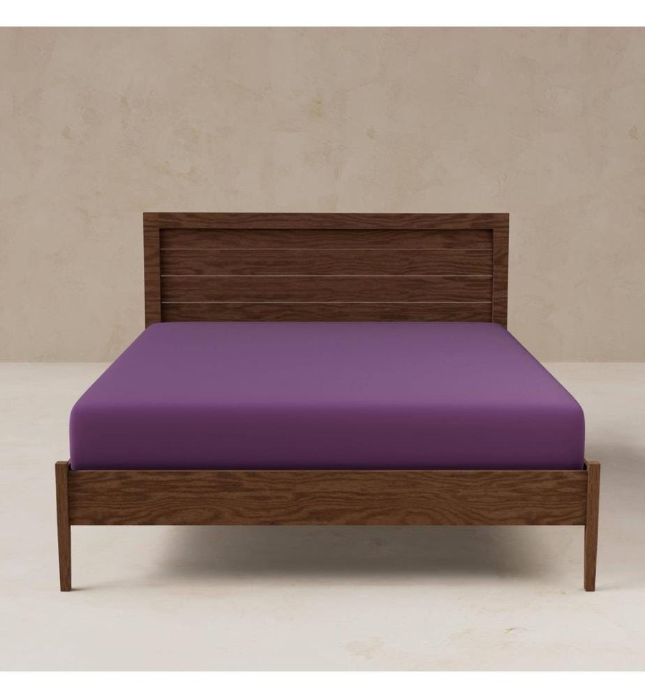 2er-Set Spannbettlaken 160 x 200 + 30 cm – Violett