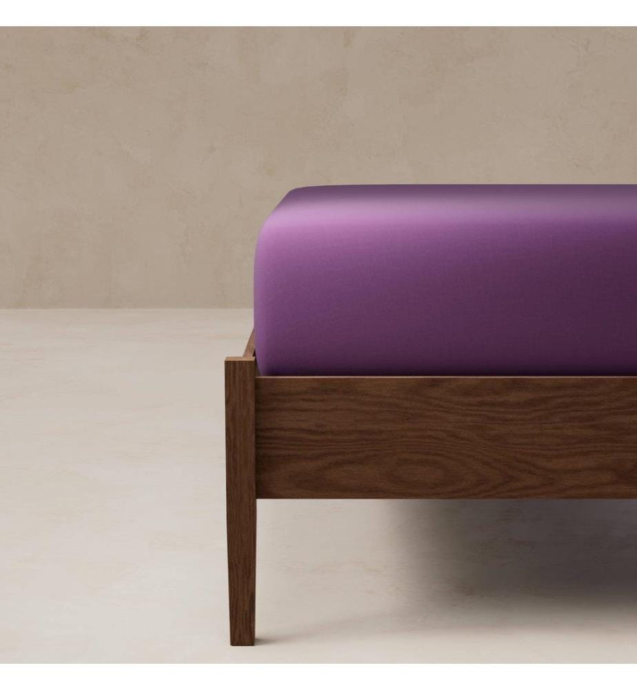 2er-Set Spannbettlaken 160 x 200 + 30 cm – Violett
