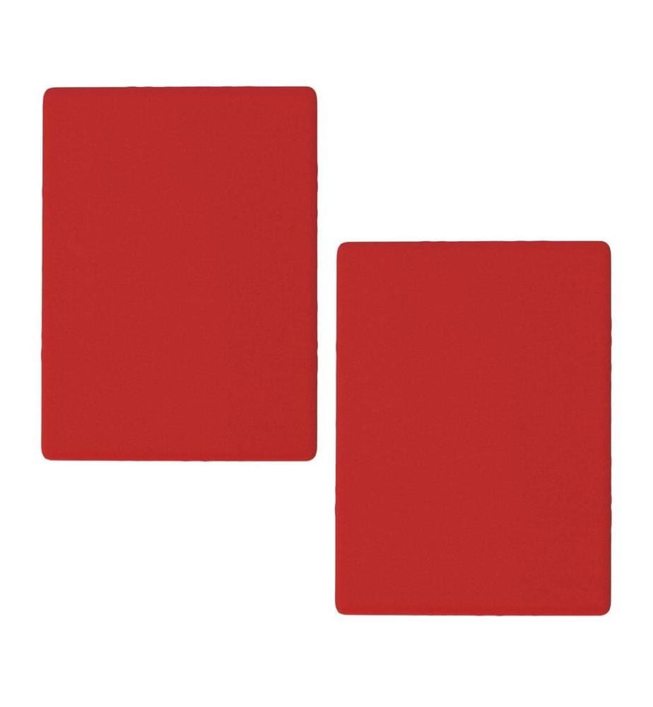 2er-Set Spannbettlaken 200 x 200 + 30 cm – Rot