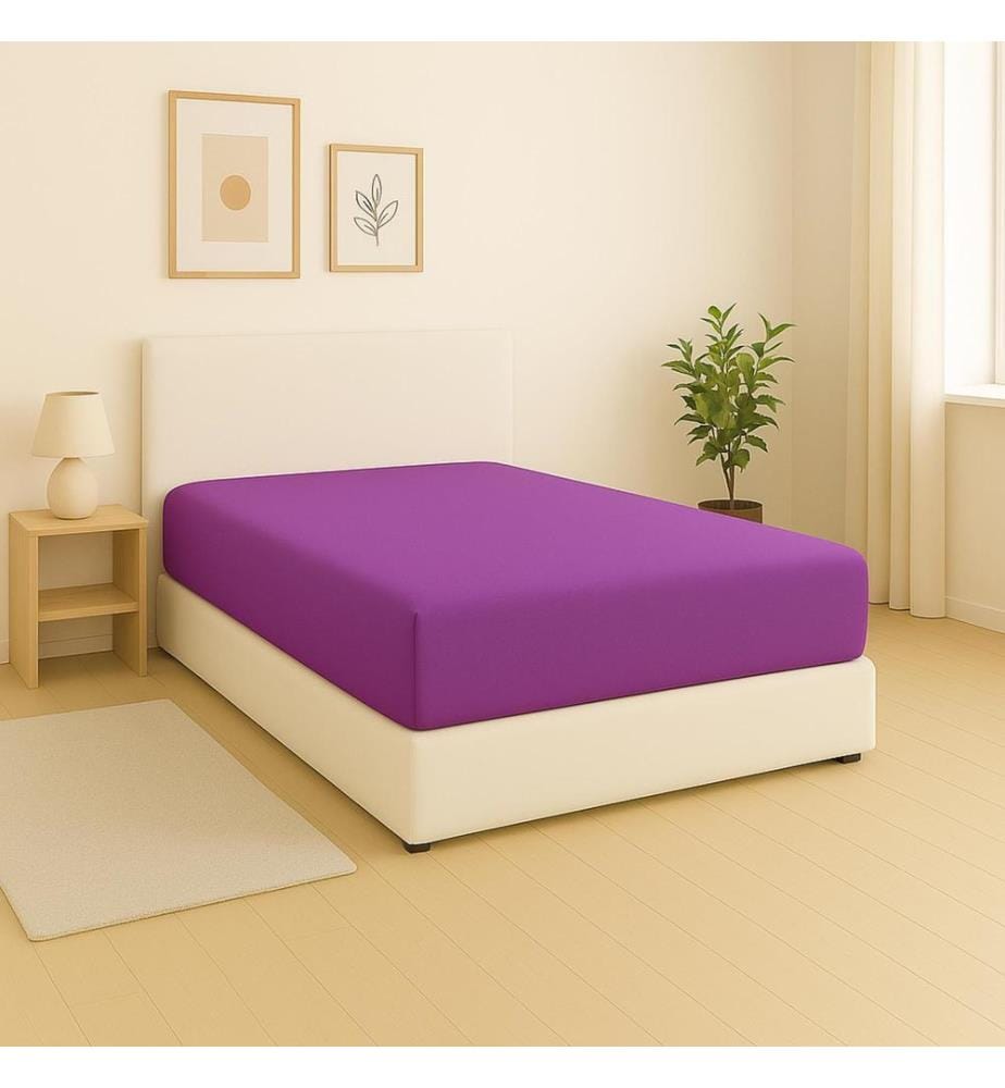 Fitted Sheet 200 x 200 + 30 cm - Purple