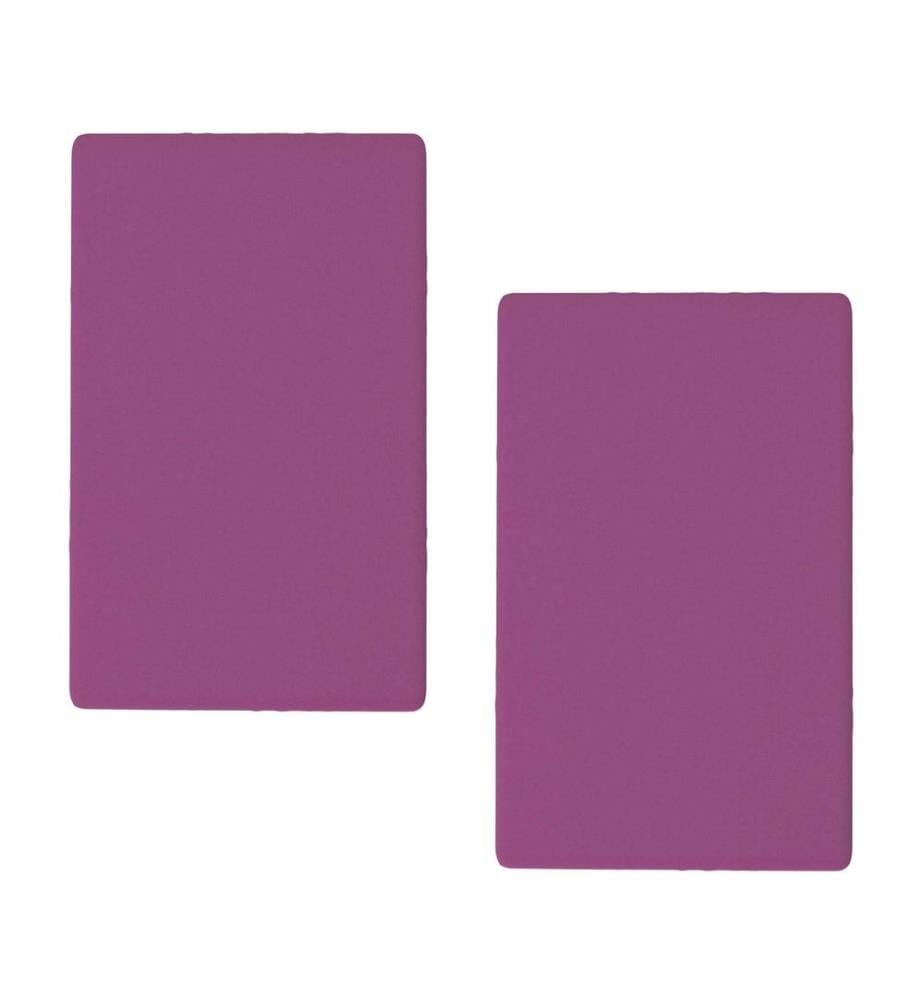 2er-Set Spannbettlaken 100 x 200 + 30 cm – Violett