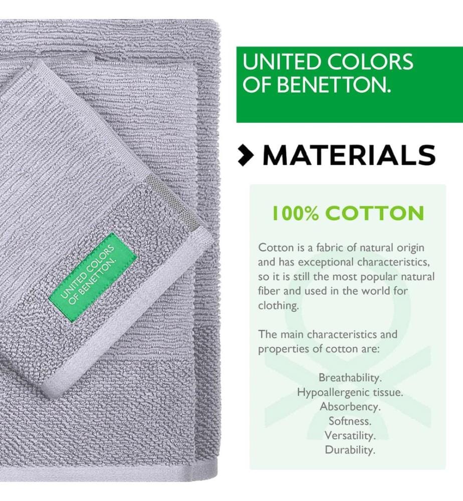 Set of 3 Bath Towels - Gray
