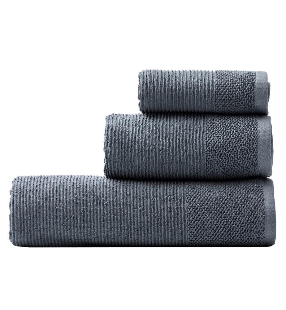 Set of 3 Bath Towels - Dark Gray