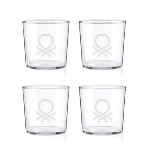 4er-Set Wassergläser, 345 ml – transparent