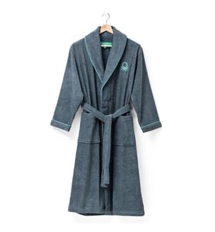 Unisex-Bademantel M/L – Dunkelgrau