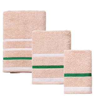 Set of Hand Towels, Bath Towels, and Washcloths - Beige
