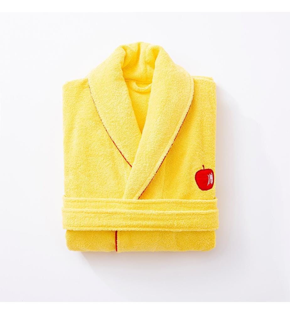Bademantel L/XL – Gelb und Rot