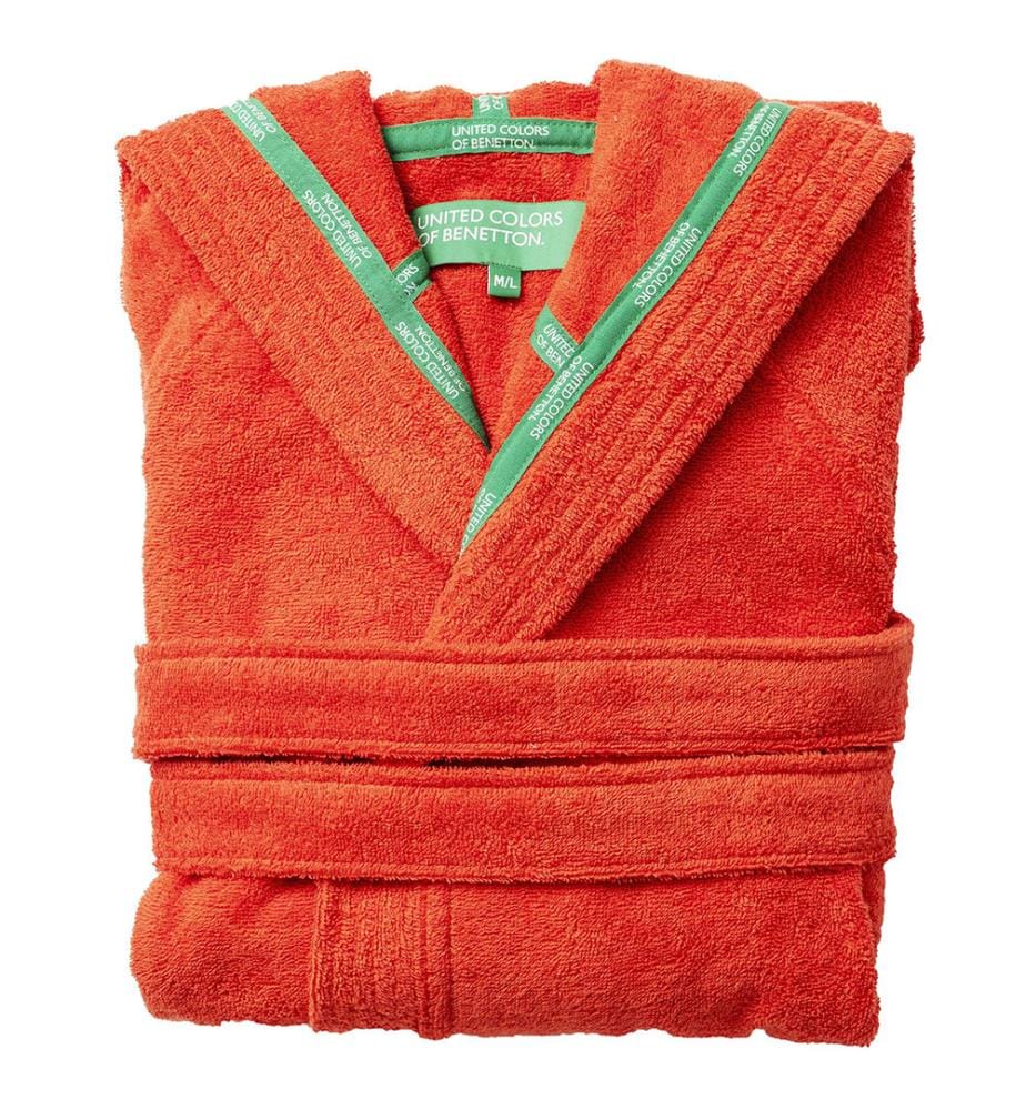 Bademantel mit Kapuze L/XL – Orange
