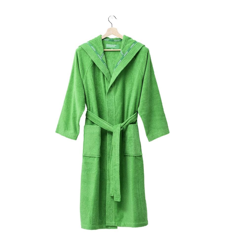 Bademantel mit Kapuze L/XL – Grün