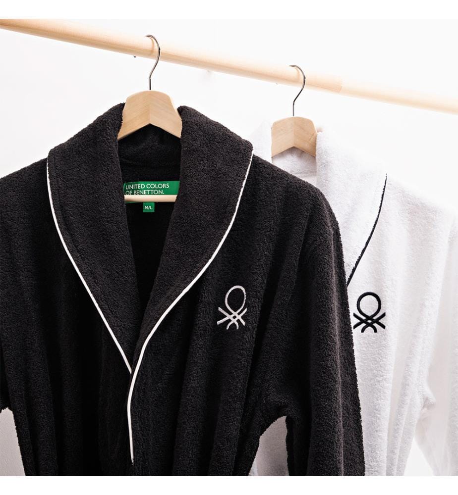 Bademantel M/L – Schwarz und Weiss