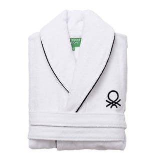 Bademantel M/L – Weiss und Schwarz