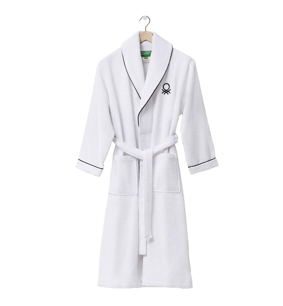 Bademantel M/L – Weiss und Schwarz