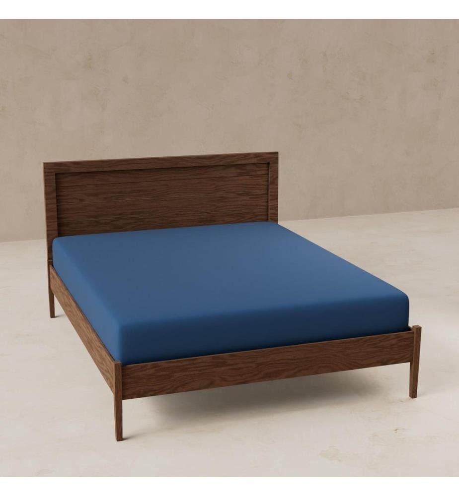Lenzuolo con angoli 160 x 200 + 30 cm - Blu