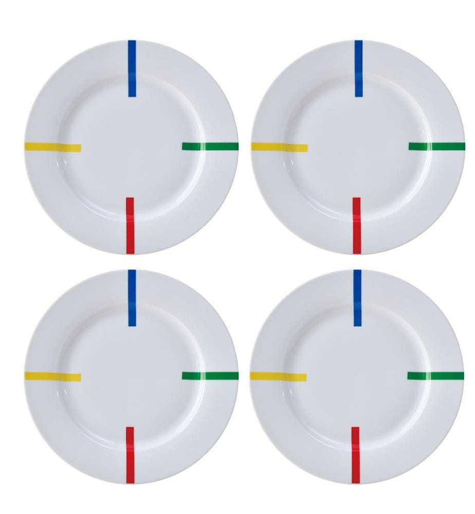 4er-Set flache Teller, Ø 27 cm
