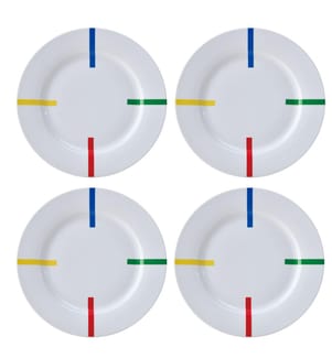 4er-Set flache Teller, Ø 27 cm