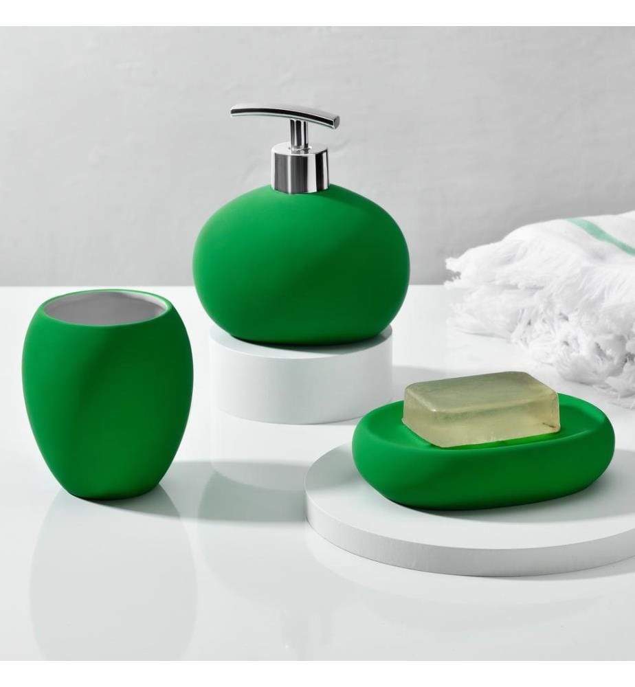 3er-Set Badaccessoires – Grün