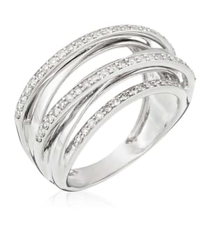 Bague Entrelacs Voltaire - Or Blanc 375/1000