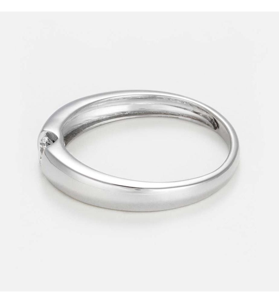Bague Solitaire Calabria - Or Blanc 375/1000