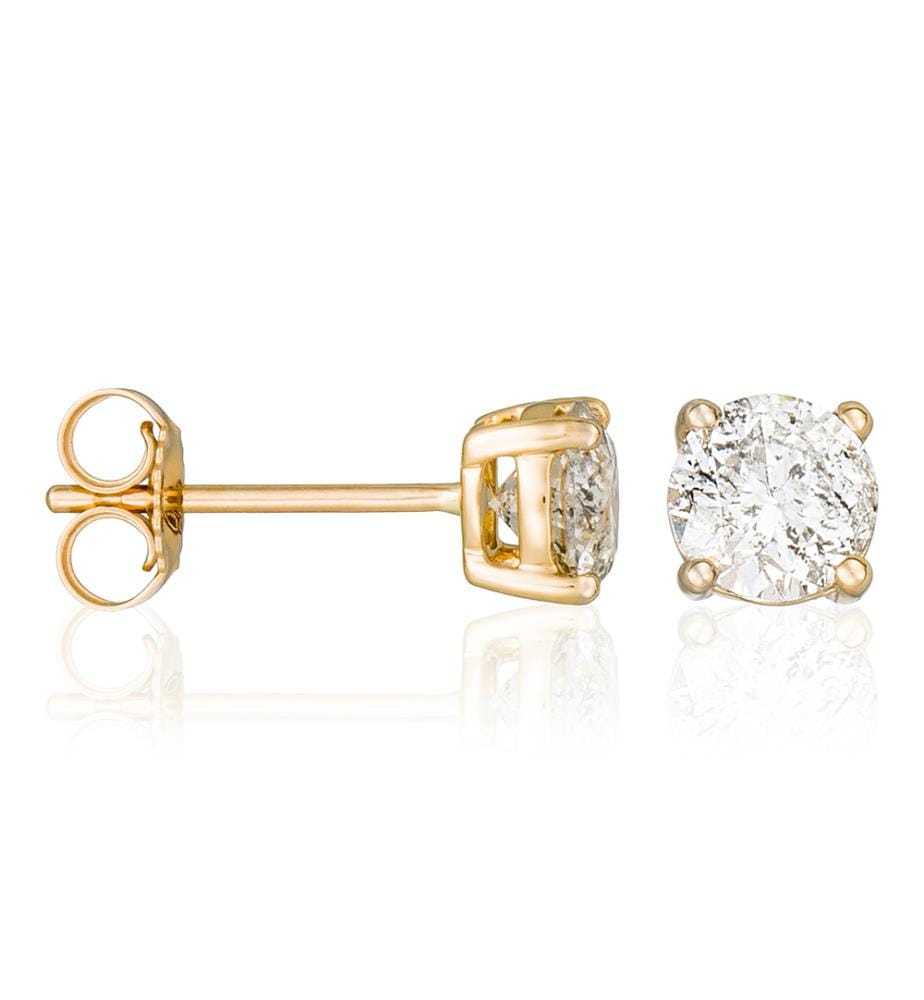 Boucles d'Oreilles, Or Jaune 750/1000, 1 carat