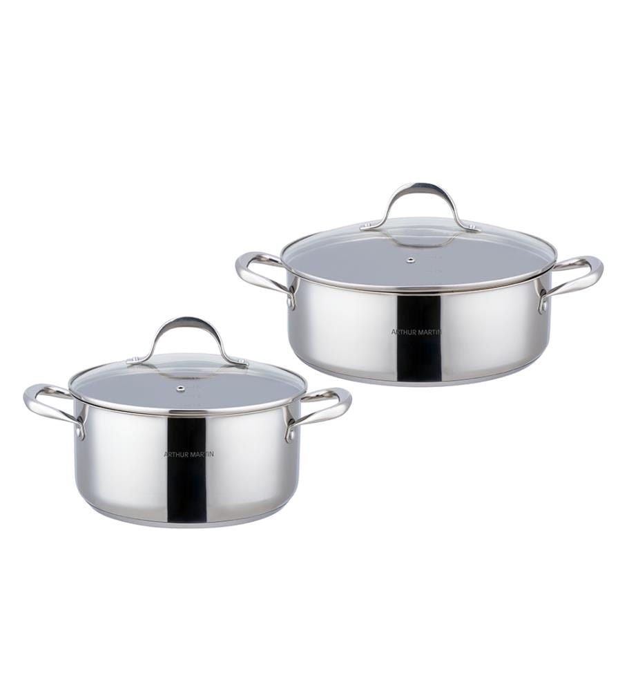 Set mit 2 Töpfen (5 l und 5,5 l) – Edelstahl
