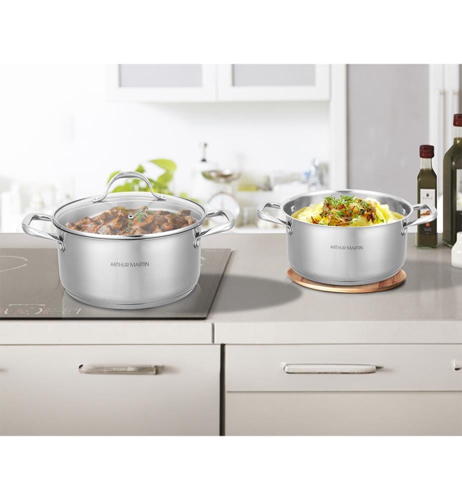 Set mit 2 Töpfen (5 l und 5,5 l) – Edelstahl