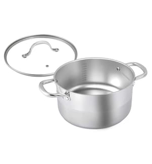 Topf 24 cm mit Deckel – Edelstahl