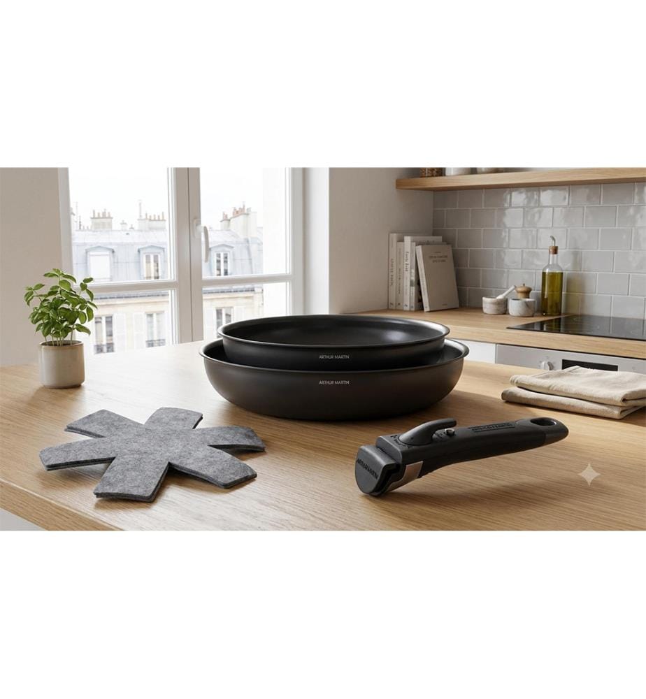 Set mit 2 Keramikpfannen 24/28 cm – Grau