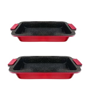 Set mit 2 Auflaufformen 36/40 cm – Rot